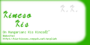 kincso kis business card